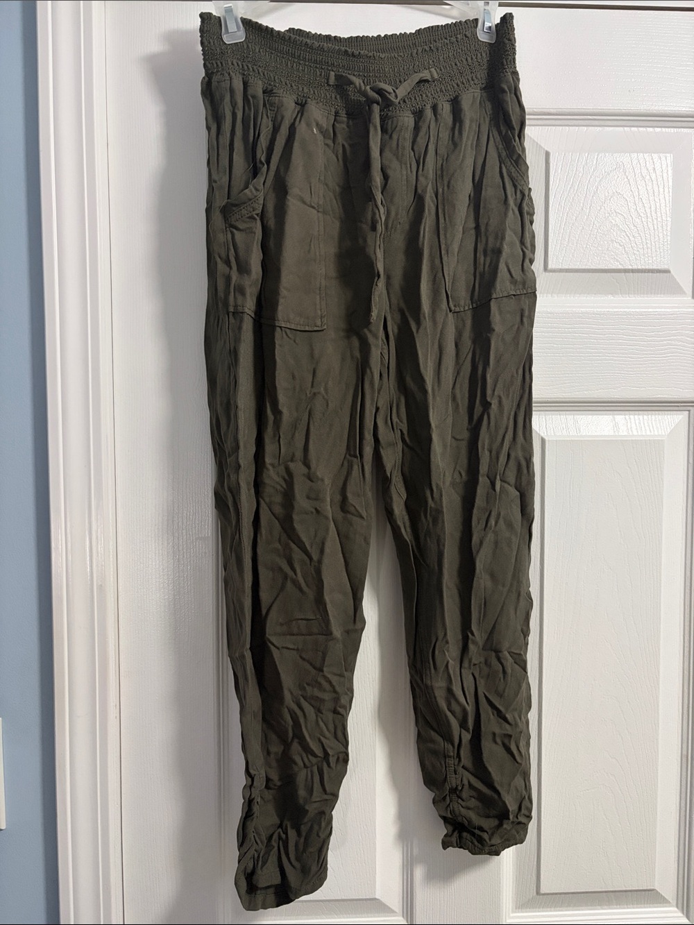 Ci Sono Olive Drawstring Jogger Pants